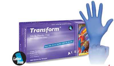 Aurelia Transform Nitrile Blue Exam Gloves - Large, 200/Box