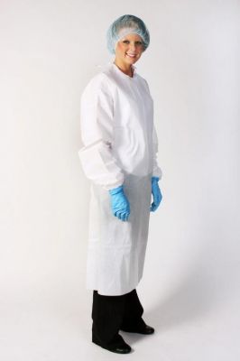 PE Coated Gown - White Universal