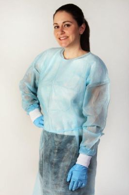 Isolation Gown - Blue Knit Universal