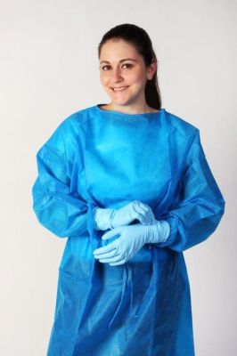 PE Coated Gown - Blue Universal